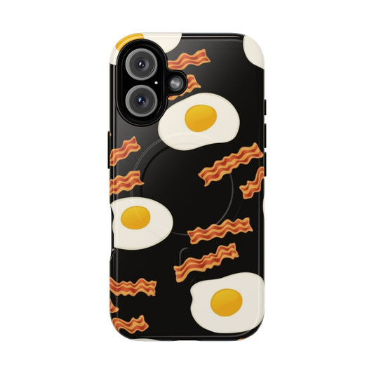 Delicious bacon and fried eggs on a stylish and protective phone case