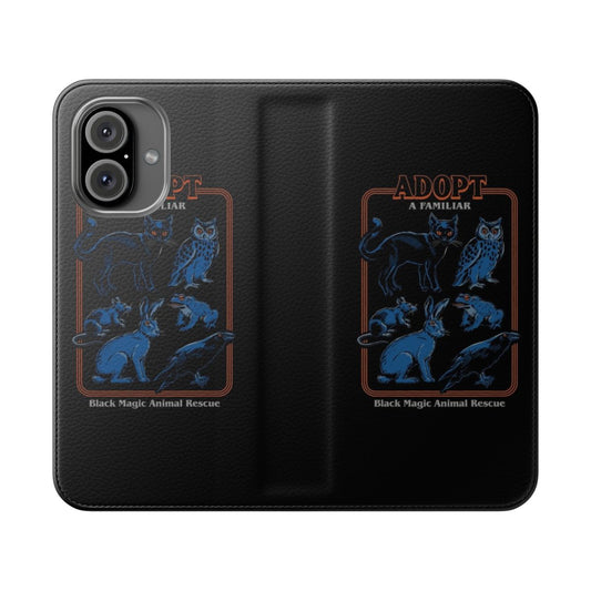 Vintage-style phone case with occult, supernatural, and gothic design elements.