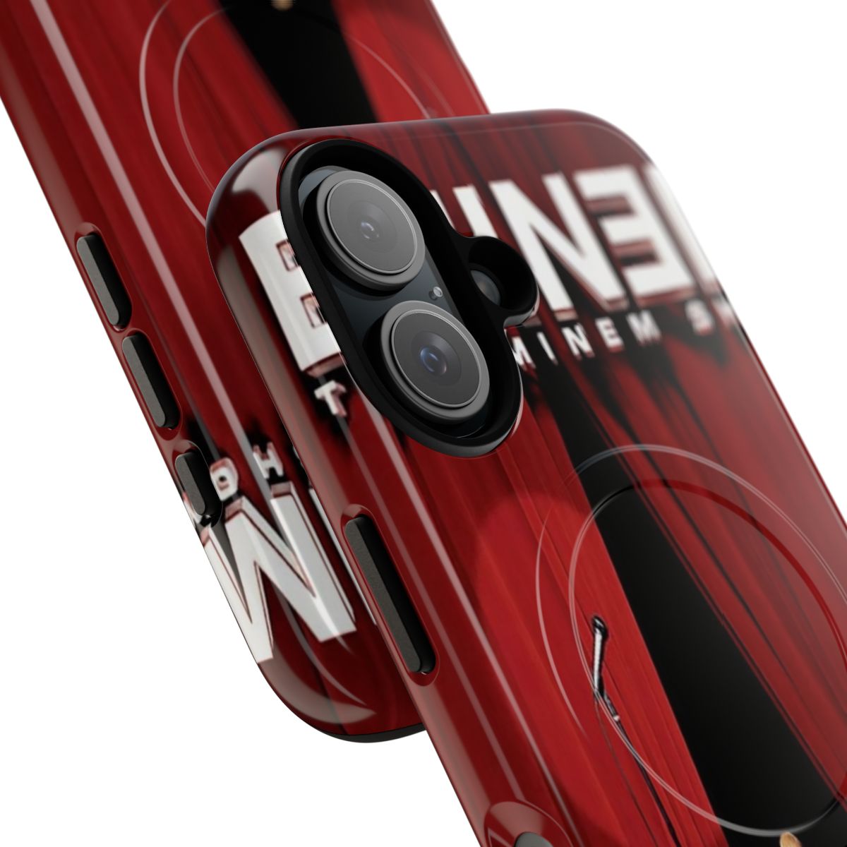 Magnetic tough phone case with music themed design - Detail