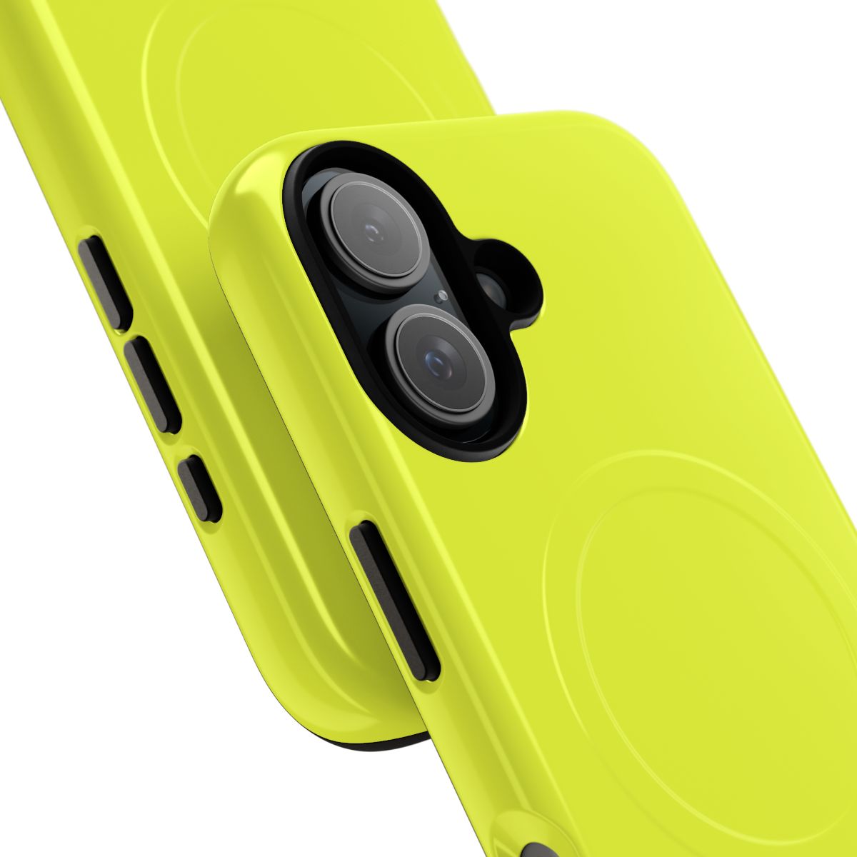 Bright yellow Pantone-inspired phone case with fun typographic design - Detail