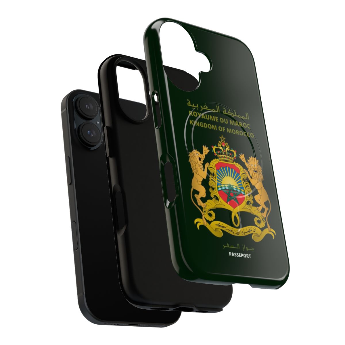 Magnetic tough phone case featuring the flag and imagery of Morocco - Layers