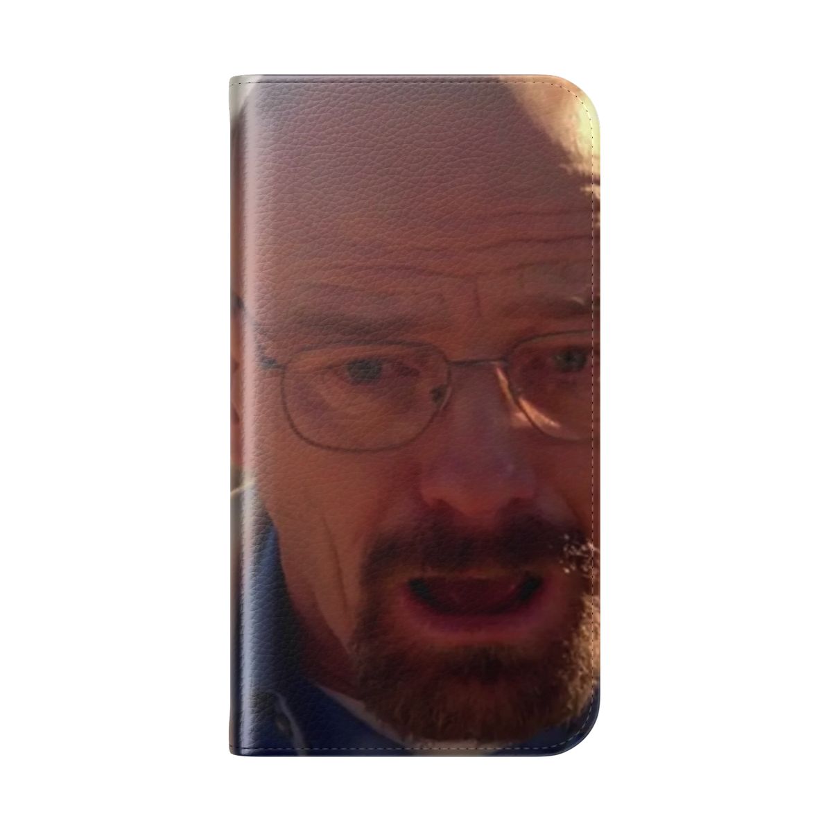 Walter White meme design on a flip phone case - Folded Back