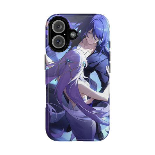 Honkai: Star Rail phone case featuring Acheron and Black Swan characters