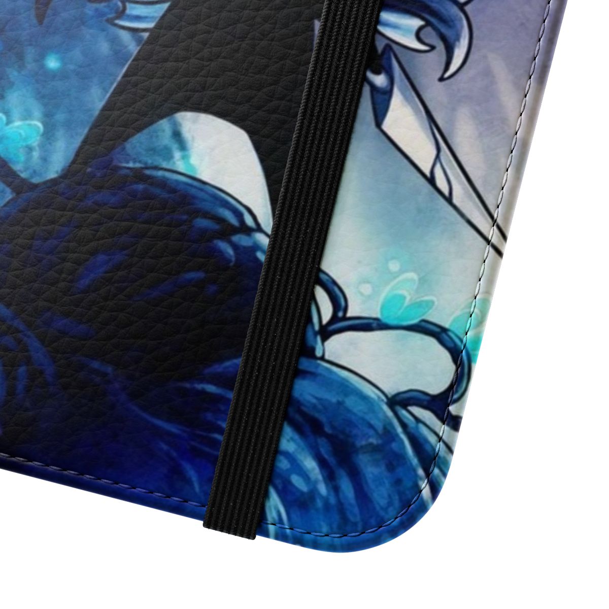 Hollow Knight-inspired flip phone case featuring Hornet, the indie game character - Close Up