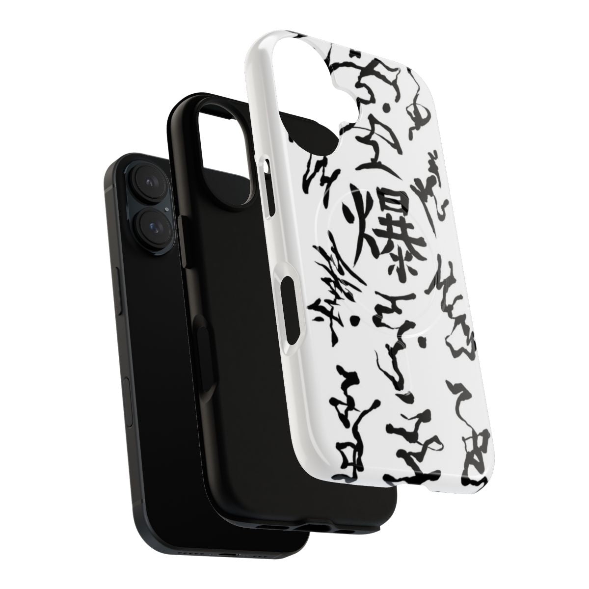 Anime-inspired phone case with paper bomb/explosive tag ninja design - Layers