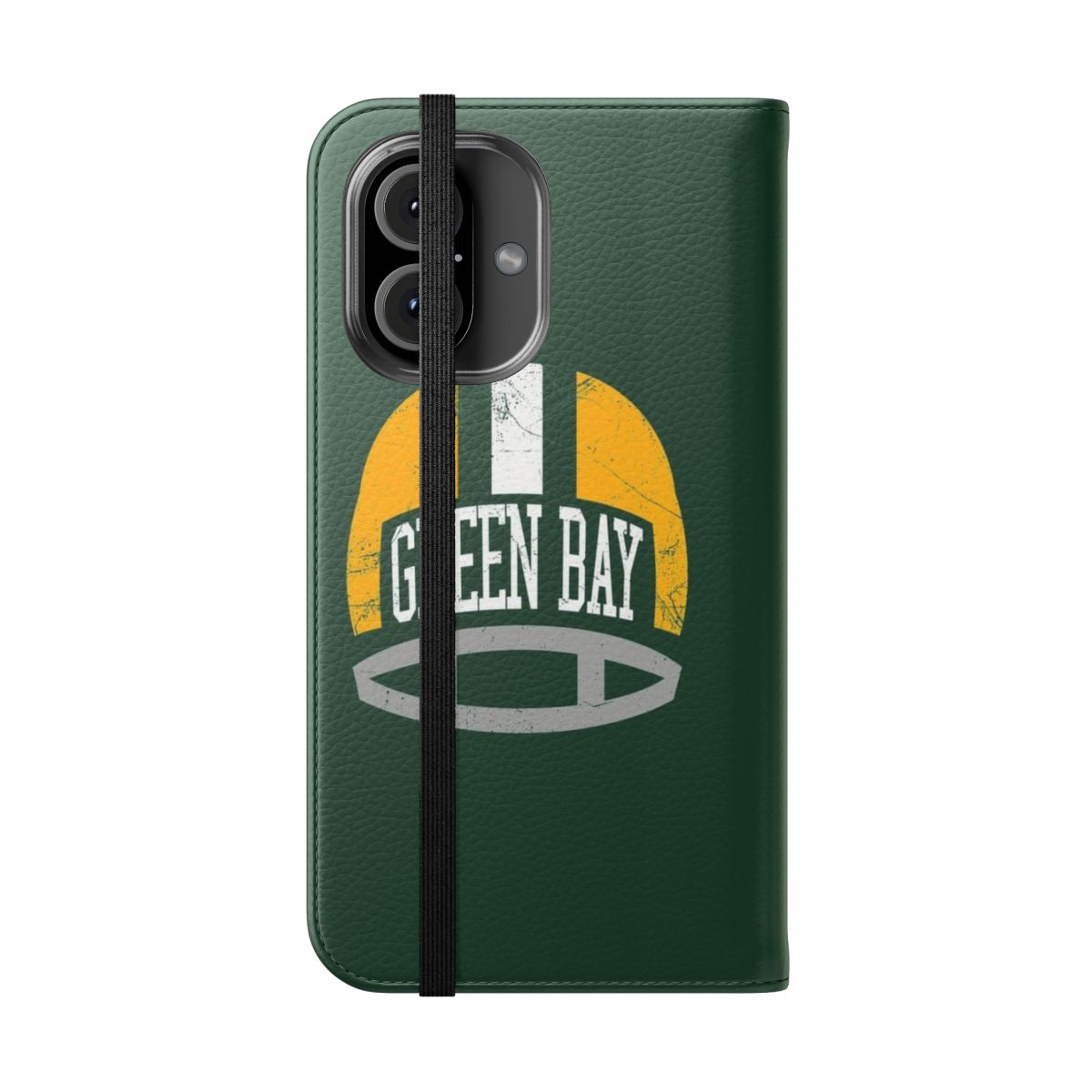 Retro green bay packers helmet inspired phone case - Folded Front