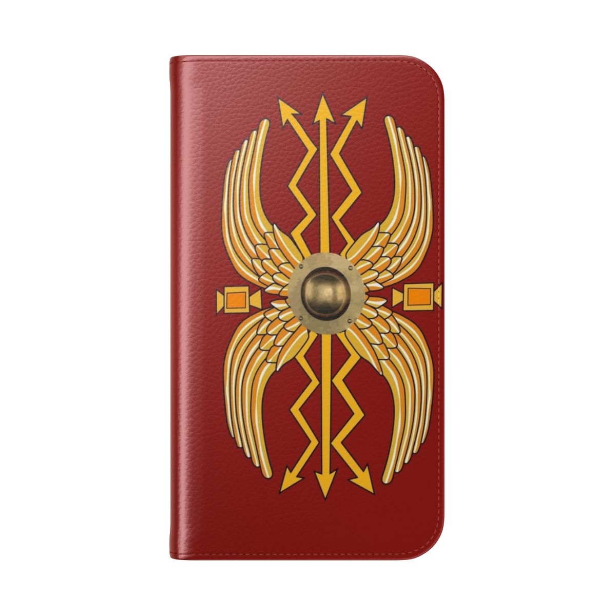 Classic red Roman shield design phone case cover - Folded Back