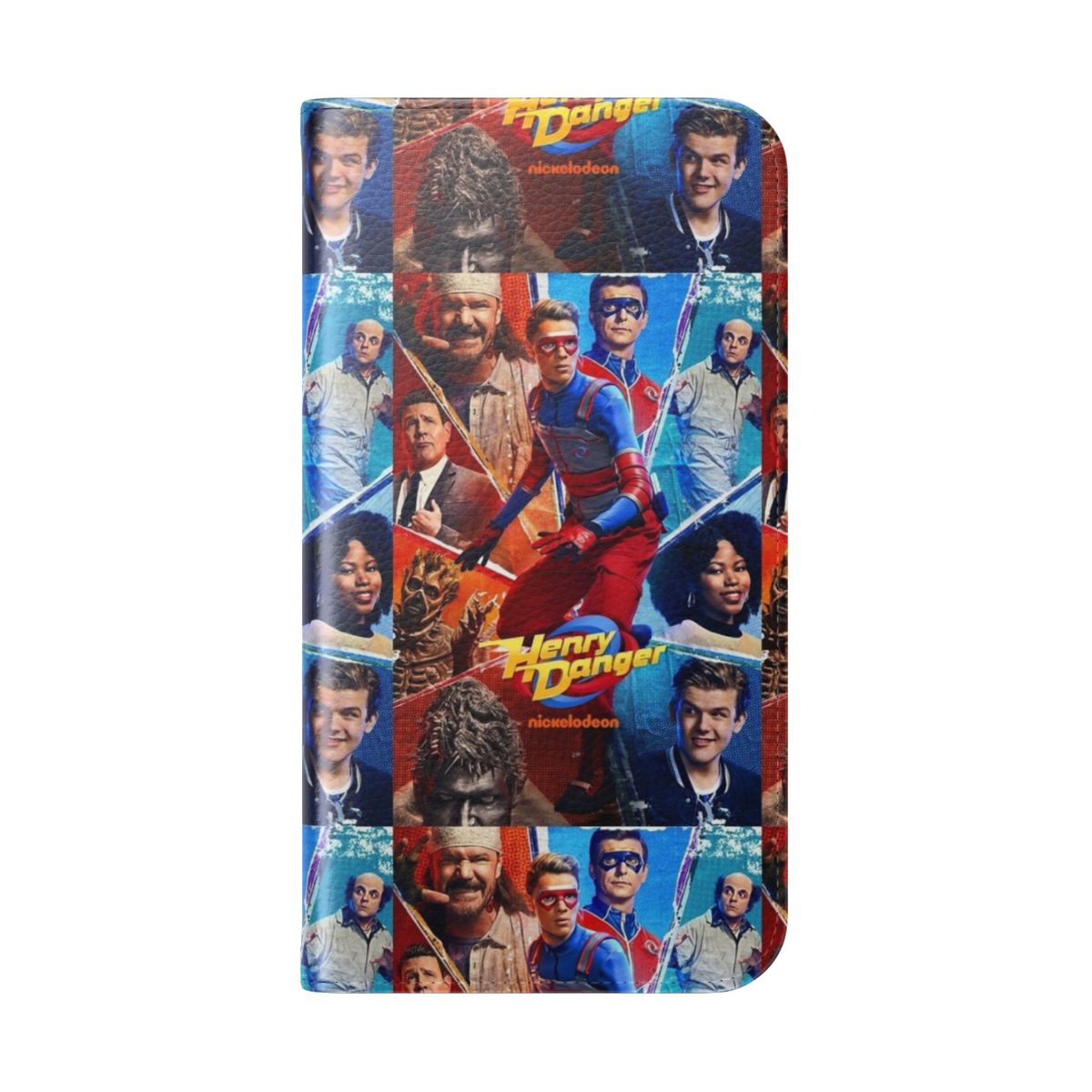 Henry Danger-inspired flip cover phone case for iPhone and Samsung - Folded Back