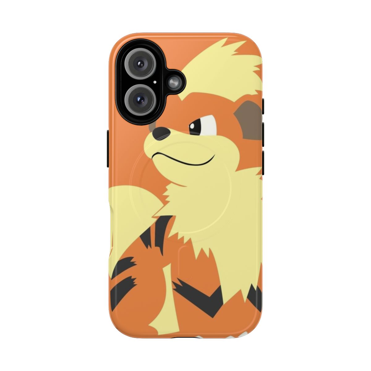 A phone case featuring the Pokemon character Growlithe in a tough, magnetic design.