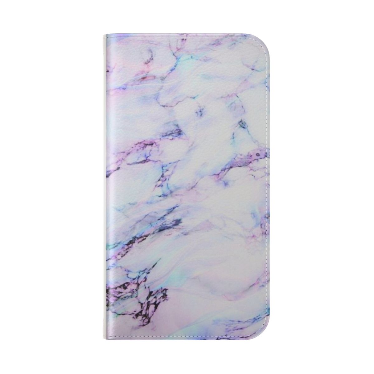 A marble haze patterned flip cover phone case for iPhone and Samsung Galaxy - Folded Back