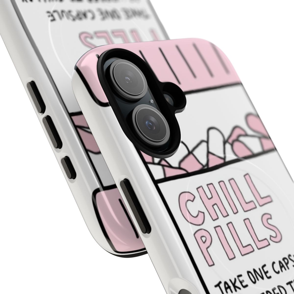 Chillax Magnetic Tough Phone Case with Pill Design - Detail