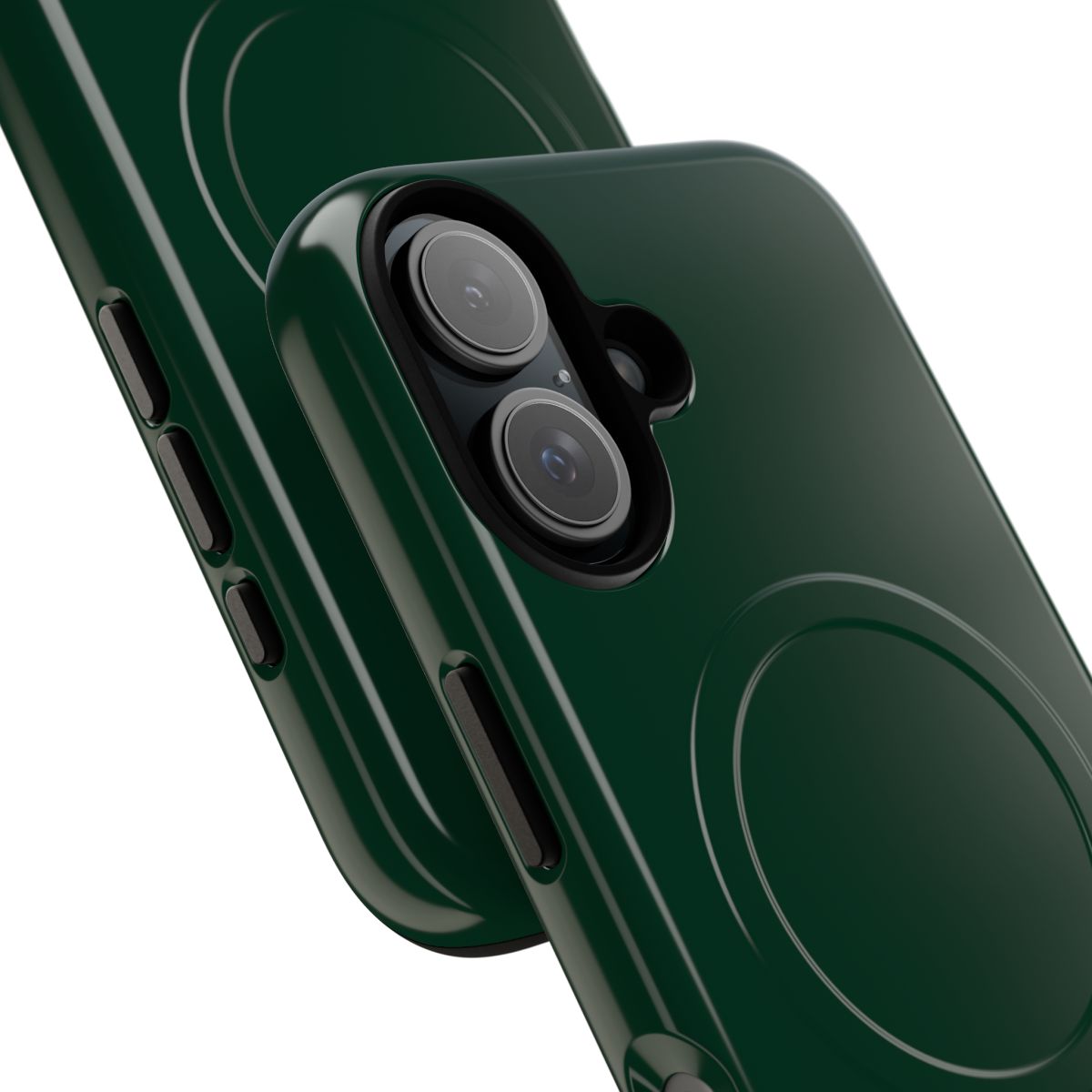 Dark green minimalist magnetic protective phone case - Detail