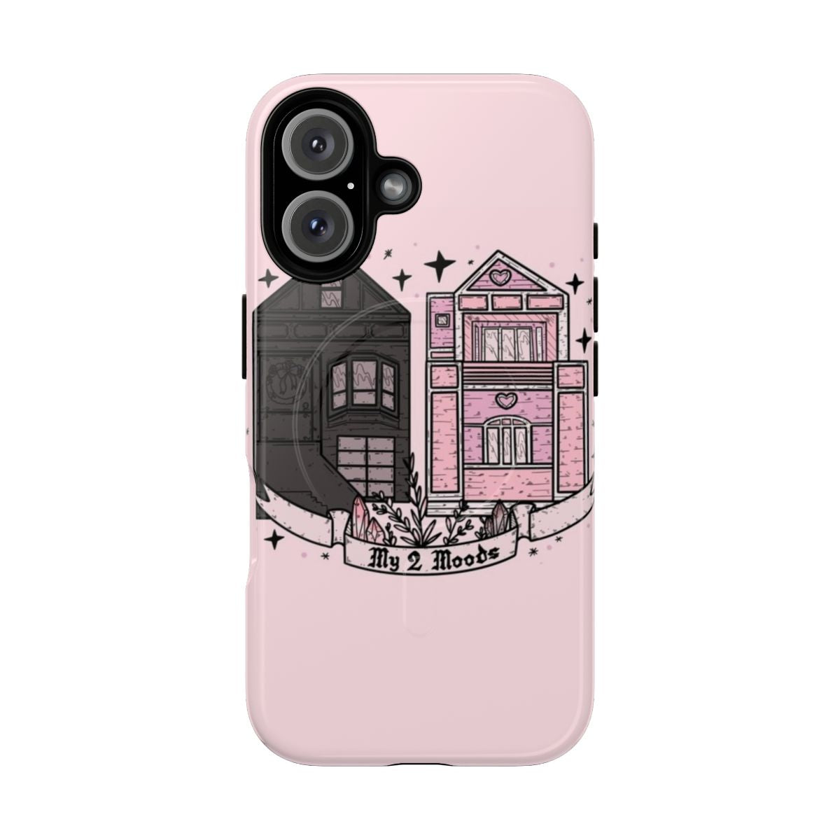 Pastel goth and creepy cute phone case with dark academia aesthetic