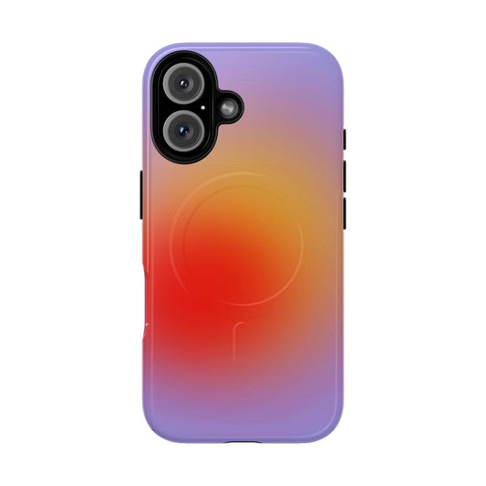 Pastel aura illustration on a durable and magnetic phone case