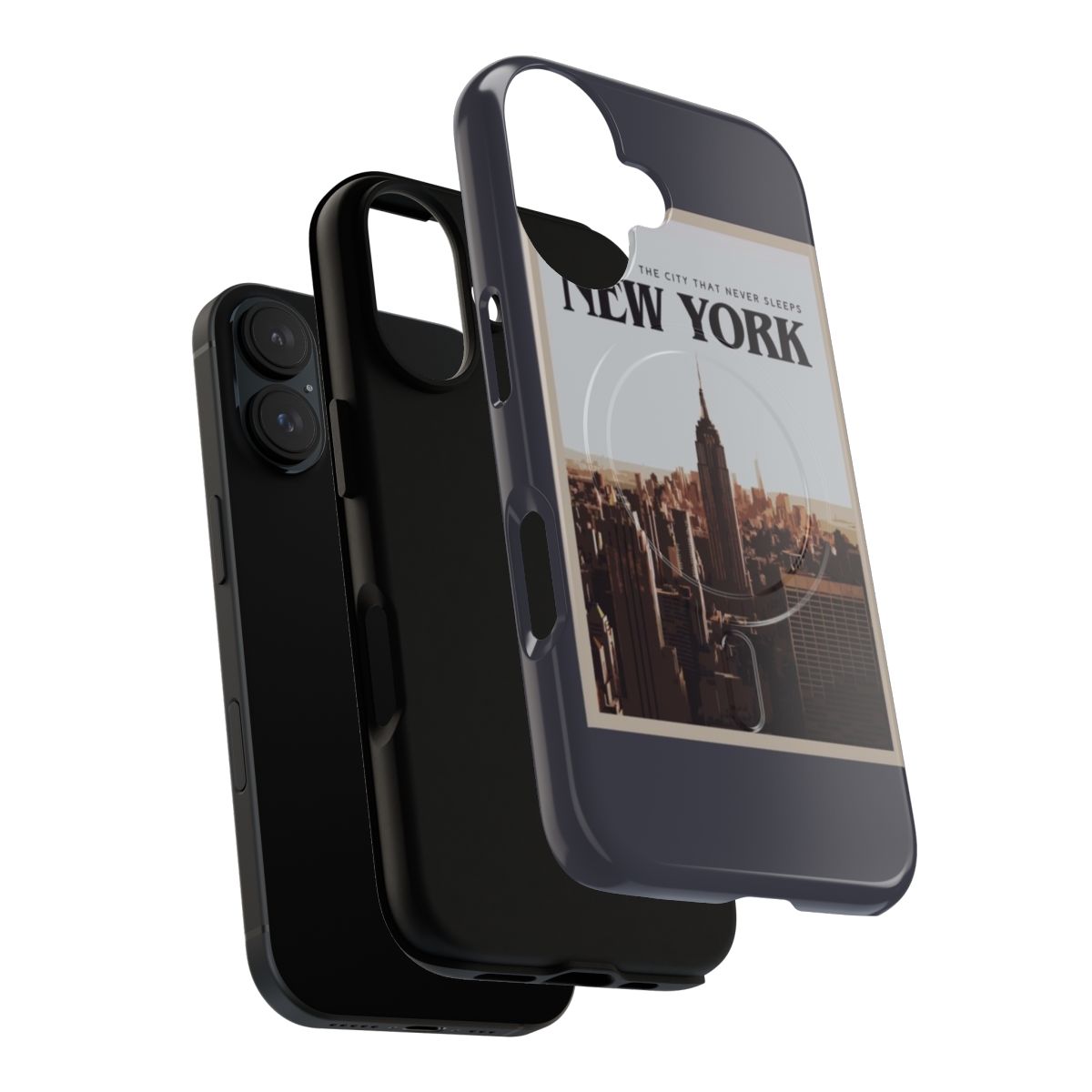 New York-themed magnetic and tough phone case featuring nature, travel, and coastal designs - Layers