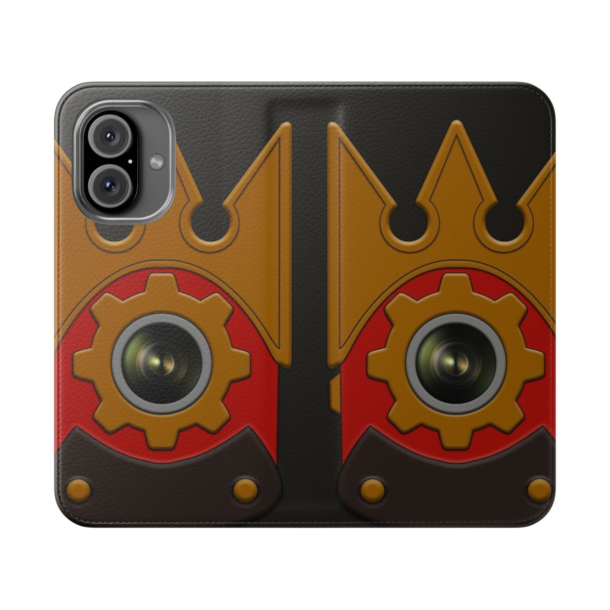 Kingdom Hearts Sora Flip Cover Phone Case with Camera Lens Design