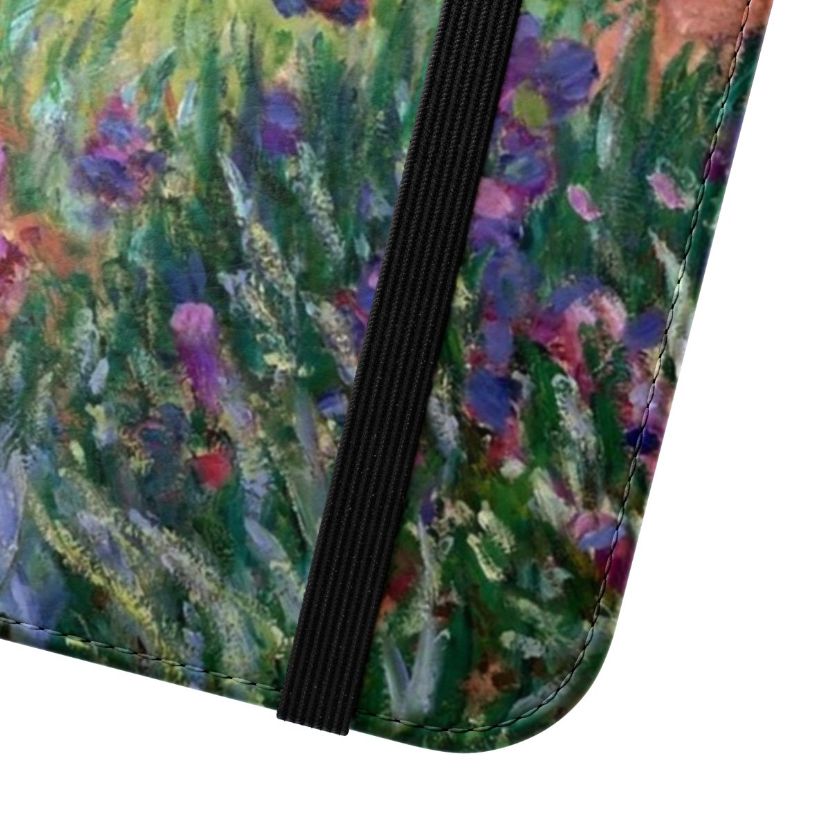 Phone case featuring Claude Monet's "The Artist's Garden at Giverny" painting - Close Up