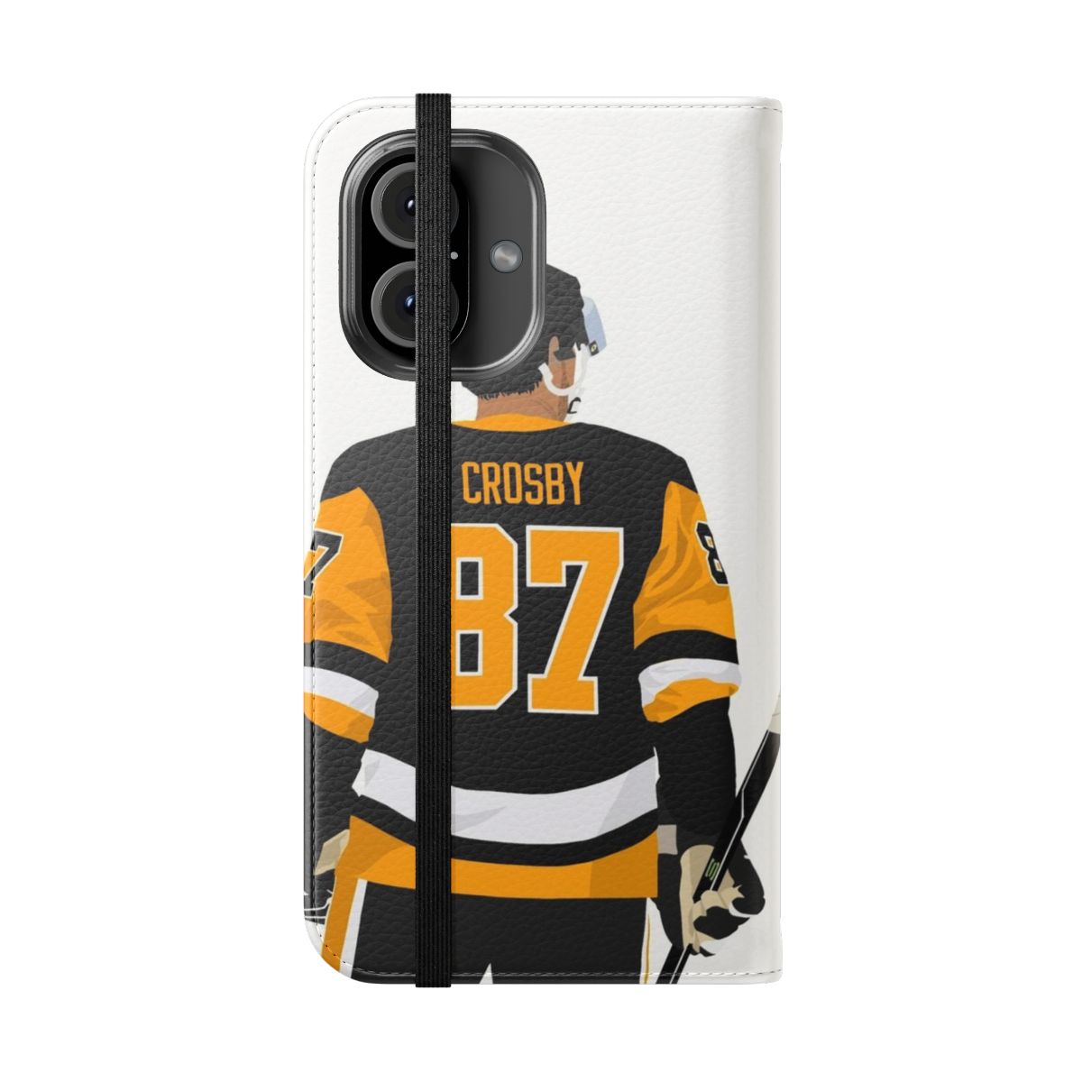 Sidney Crosby Inspired Flip Cover Phone Case - Folded Front