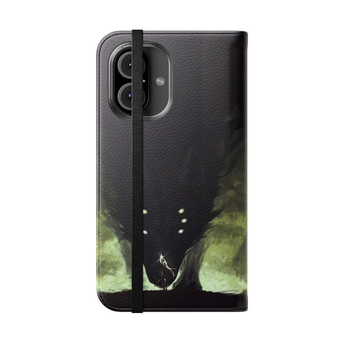 A custom-designed phone case featuring a majestic fantasy beast, suitable for dragon and wolf enthusiasts. - Folded Front