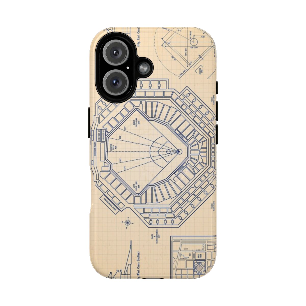 Sporty blue galaxy baseball-themed smartphone case