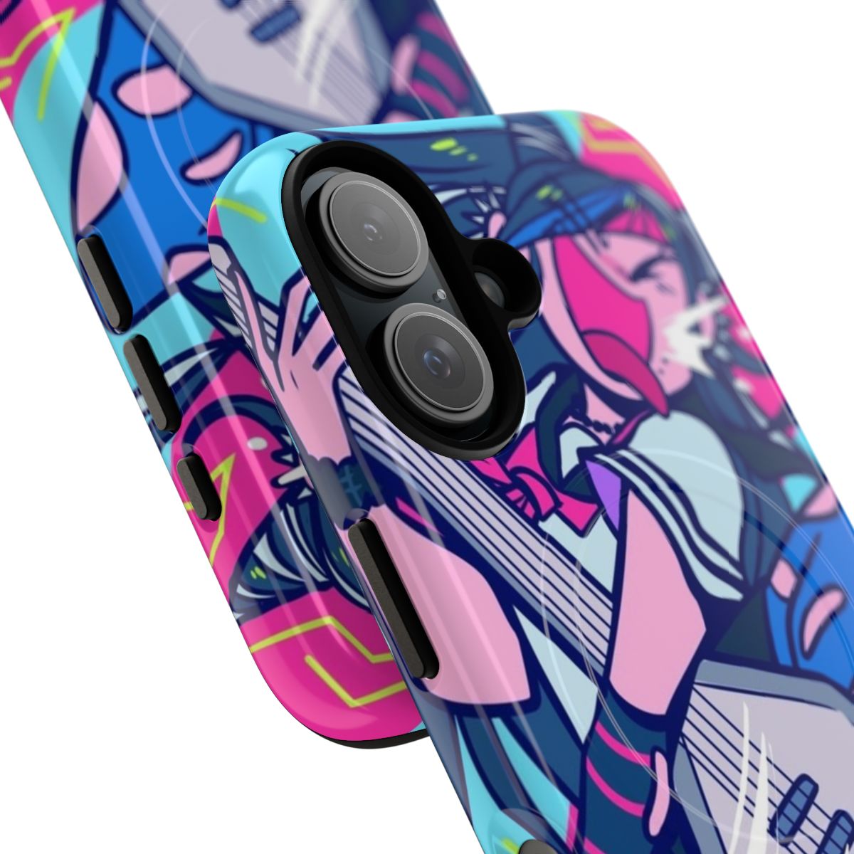 Magnetic tough phone case featuring Ibuki Mioda from the Danganronpa anime and video game series. - Detail