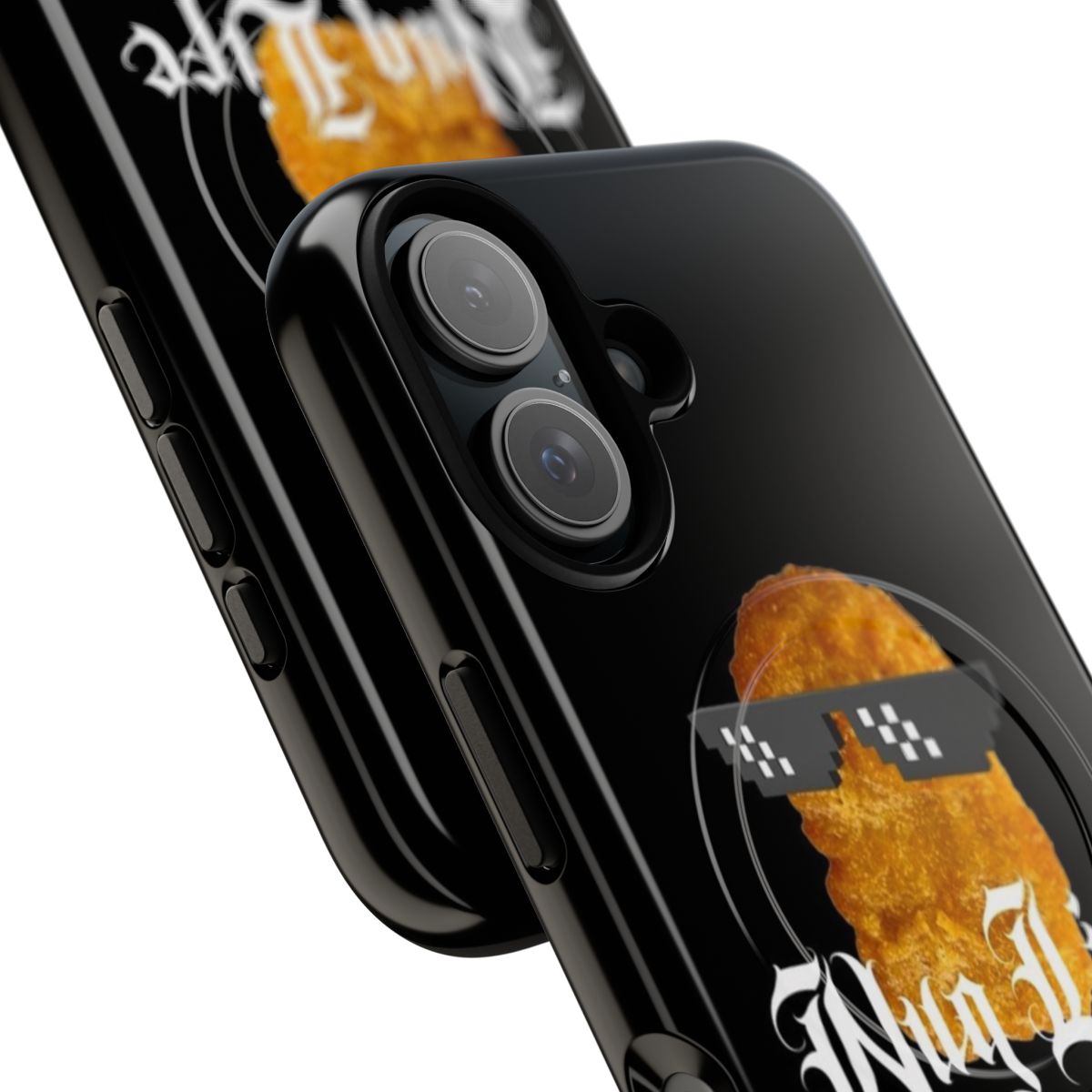 Magnetic tough phone case with a humorous McDonald's chicken nuggets graphic - Detail