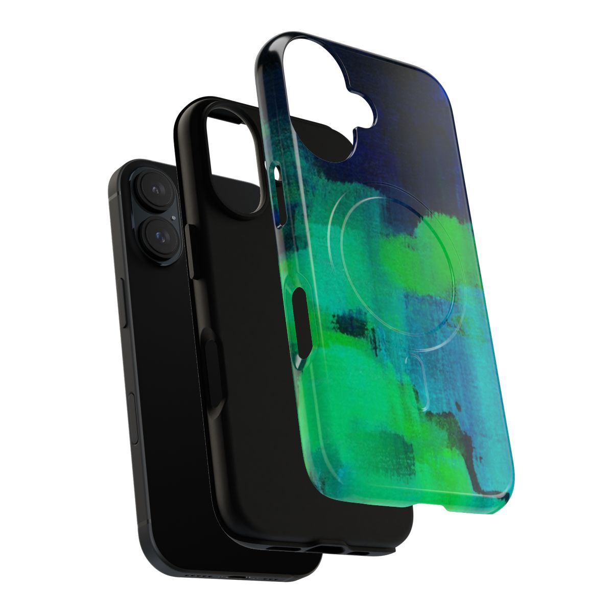 Vibrant abstract art design on a magnetic tough phone case - Layers