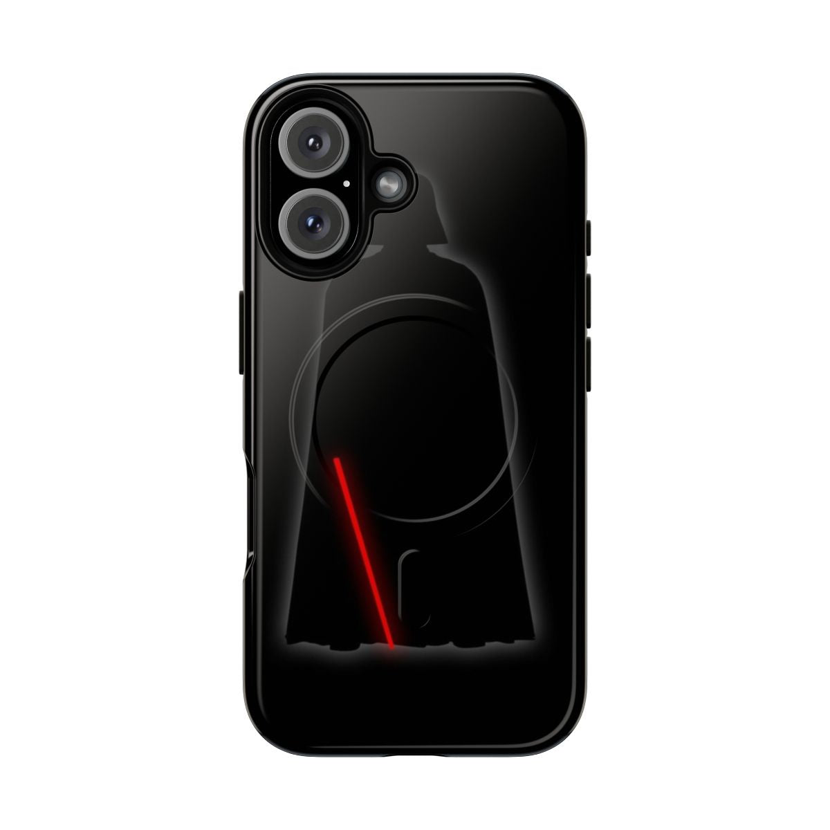 Minimalist Star Wars Sith-inspired phone case with dark design