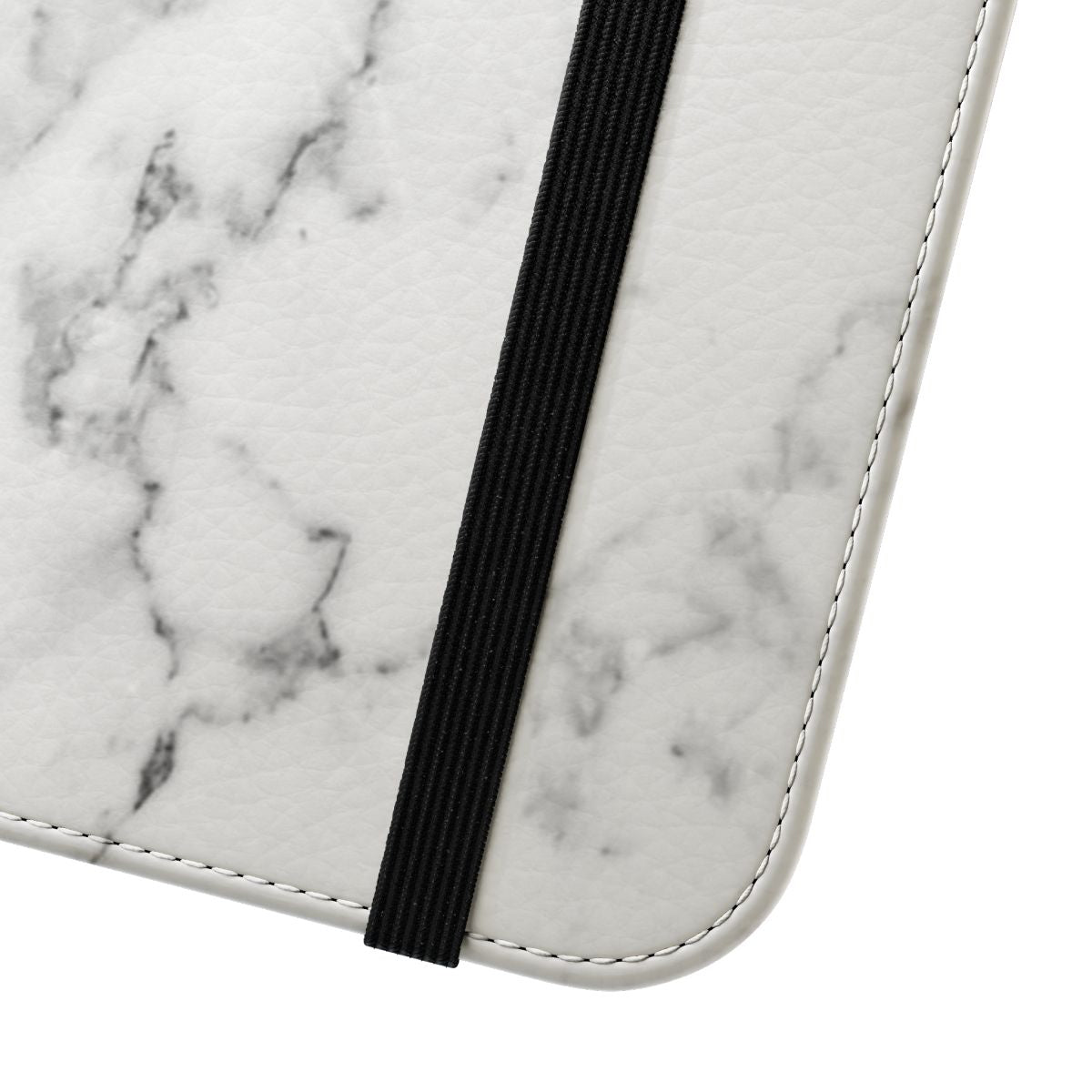 White marble print flip phone case - Close Up