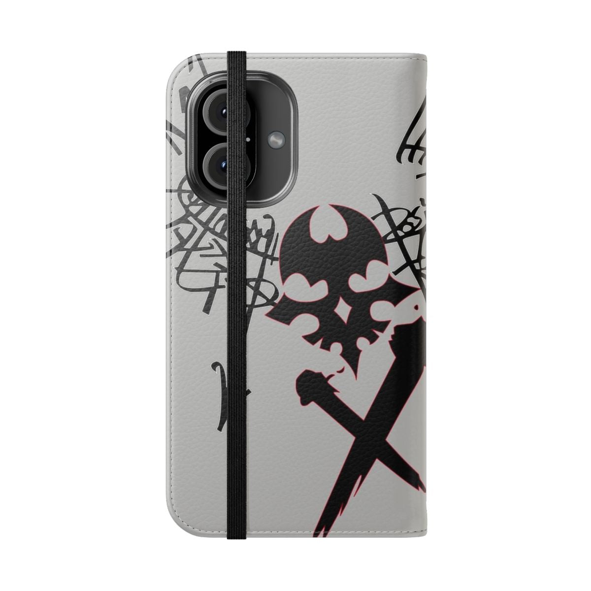 Anime-inspired phone case featuring The World Ends With You Reaper Modulation design - Folded Front