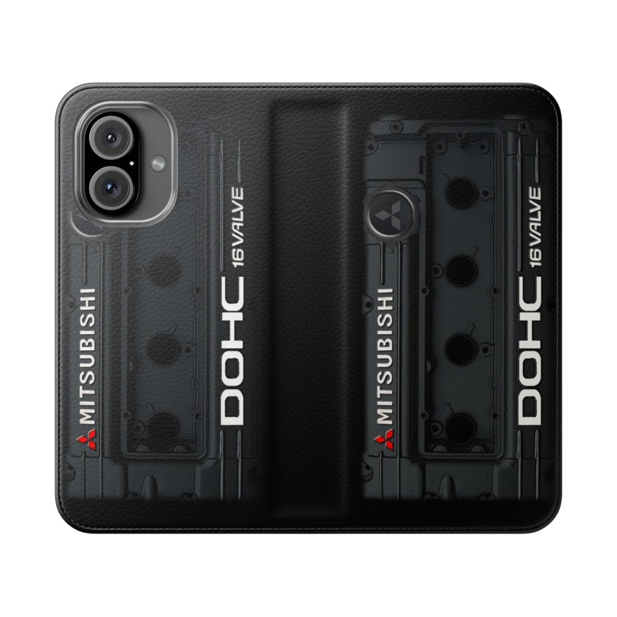 Customized Mitsubishi 4G63 Valve Cover Phone Case in Black