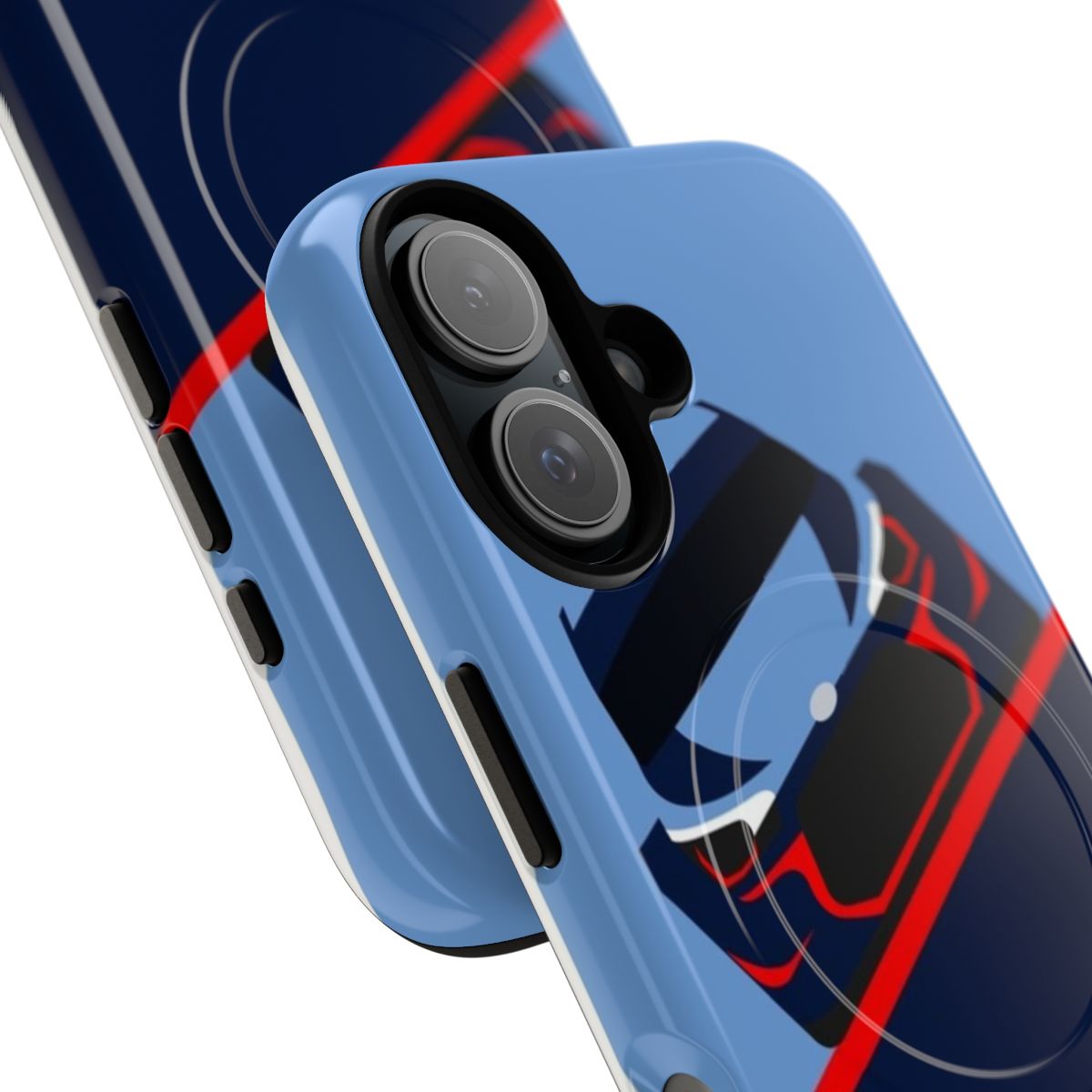 Magnetic phone case designed for Hyundai i20 rally car enthusiasts - Detail