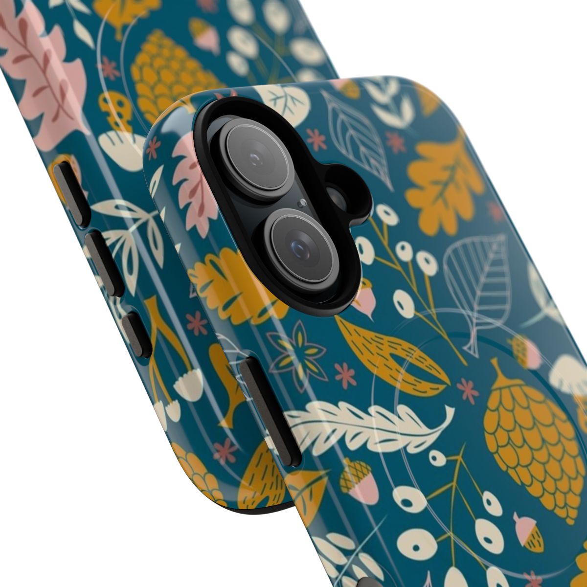 Fall foliage-patterned magnetic tough phone case - Detail