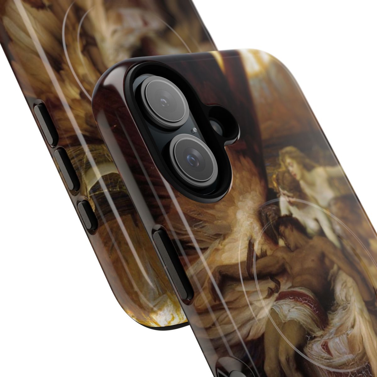 Magnetic tough phone case with the artwork "The Lament for Icarus" by Herbert James Draper - Detail