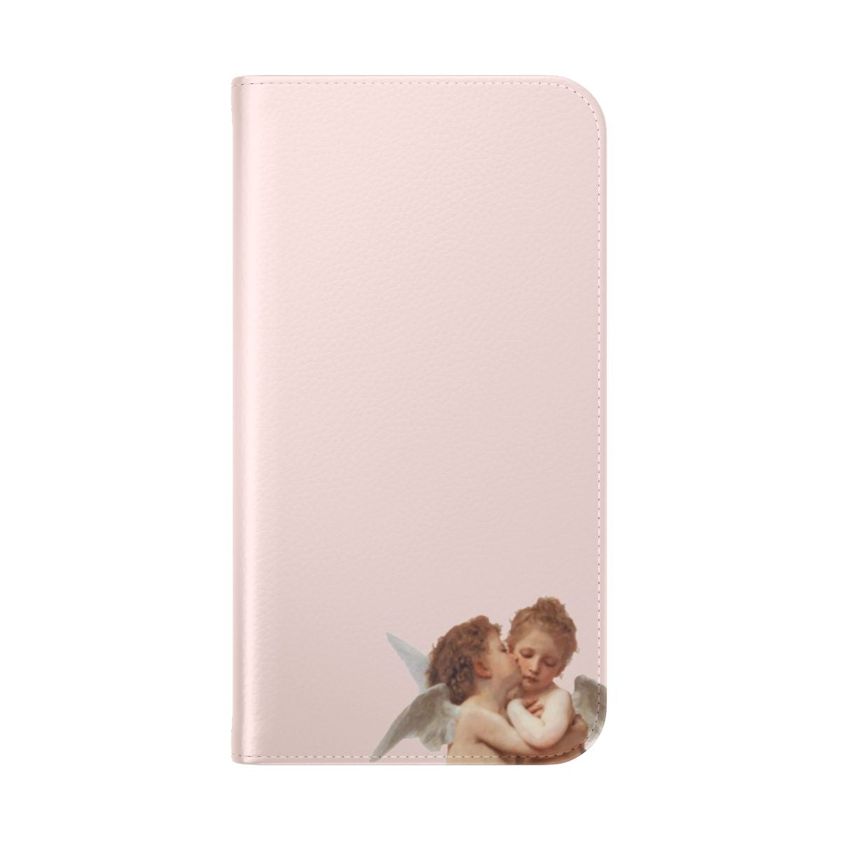 Charming Renaissance-style angel phone case with a vintage aesthetic - Folded Back