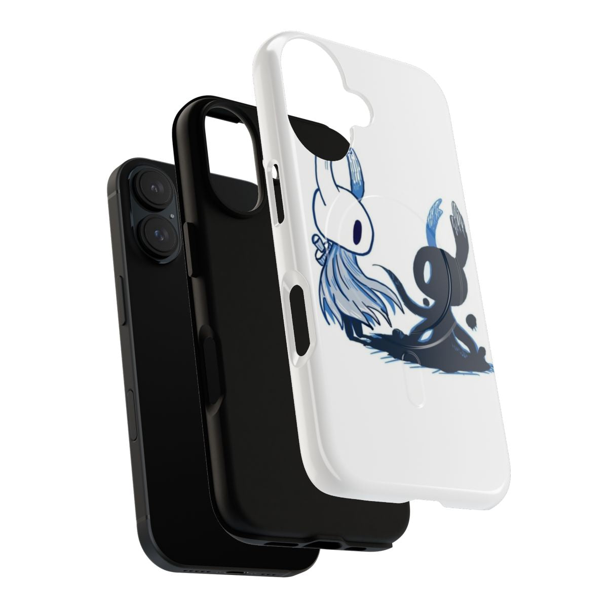 Hollow Knight-inspired tough phone case with blue shade soul design - Layers