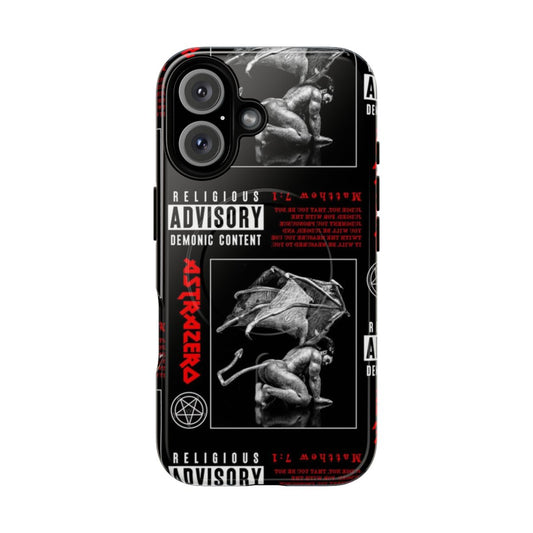 Edgy LGBTQ phone case with occult and demonic-inspired design