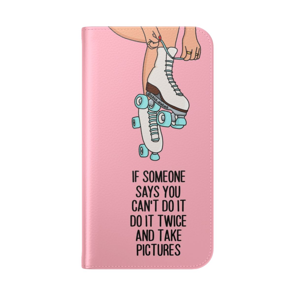 Inspirational phone case with motivational quotes for self-improvement and personal growth - Folded Back