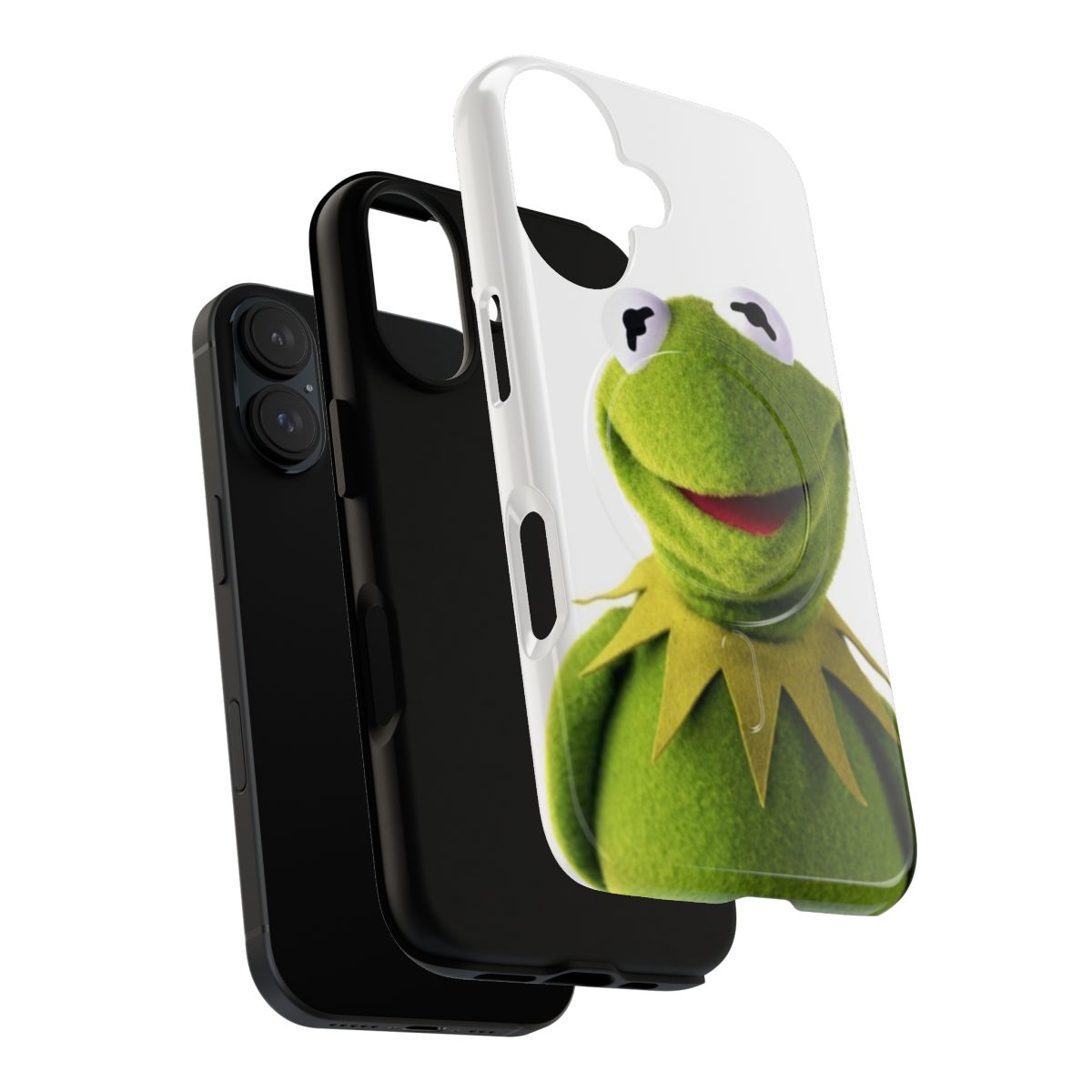 Magnetic phone case cover with a Kermit the Frog design - Layers