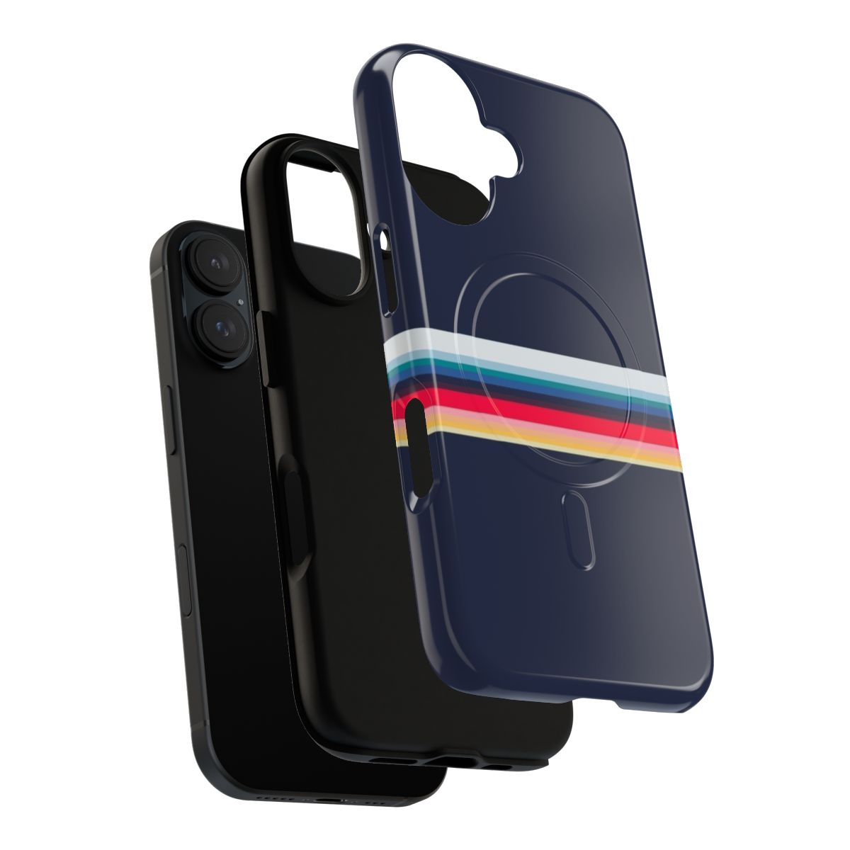 Striped, magnetic, and tough phone case with a minimalist design - Layers