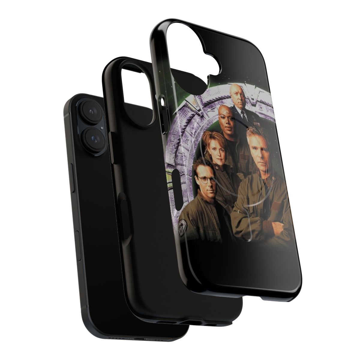 Stargate-themed magnetic protective phone case featuring Stargate SG-1 characters - Layers