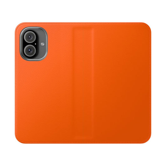 Solid blaze orange minimalist phone case