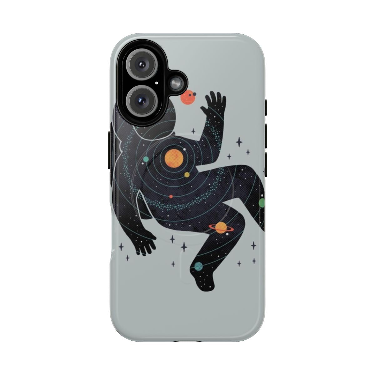 Cosmic Magnetic Tough Phone Case with minimalist space design