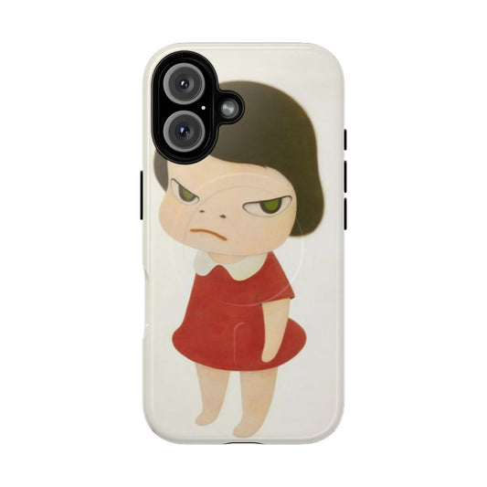 Yoshitomo Nara-inspired magnetic tough phone case with vibrant, artistic design