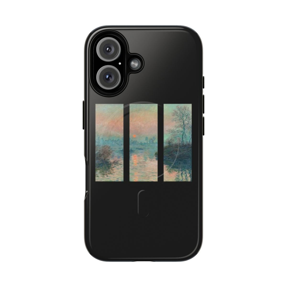 Vibrant phone case with a Monet-inspired water lily design