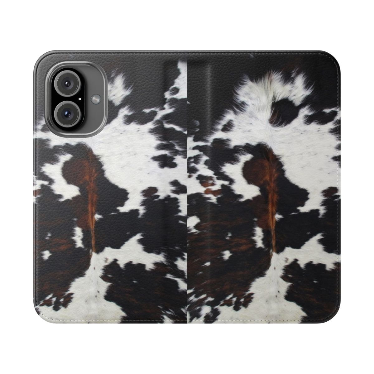 Cowhide Phone Case with Unique Cattle Skin Pattern