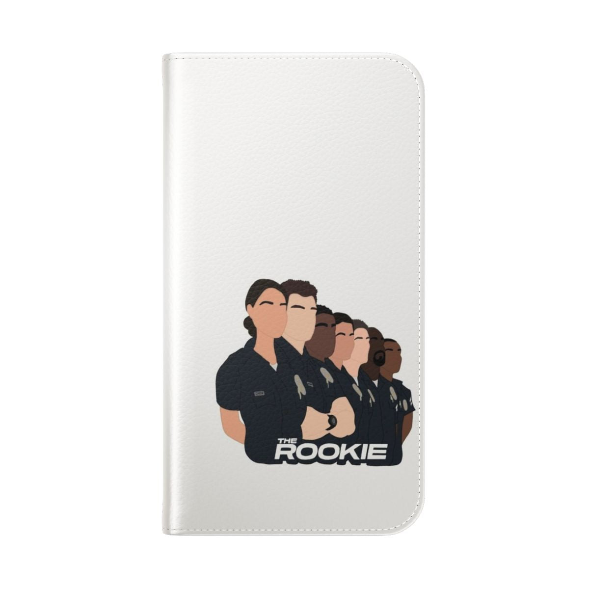 Flip cover phone case featuring characters from the police TV series The Rookie - Folded Back