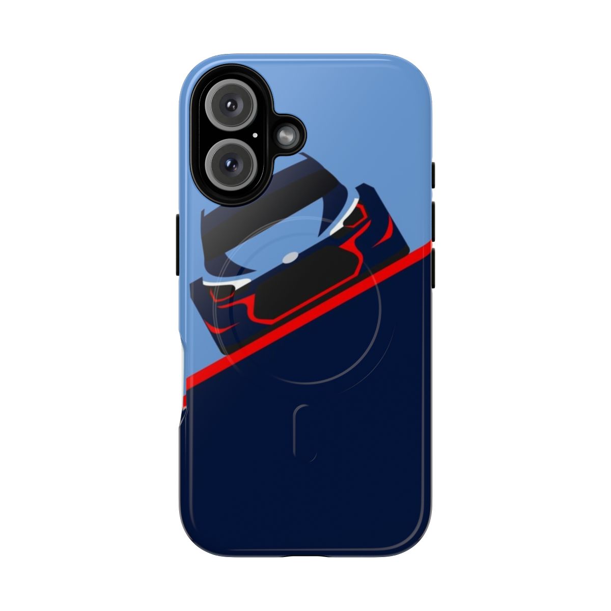 Magnetic phone case designed for Hyundai i20 rally car enthusiasts