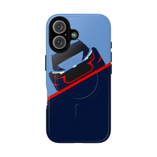 Magnetic phone case designed for Hyundai i20 rally car enthusiasts