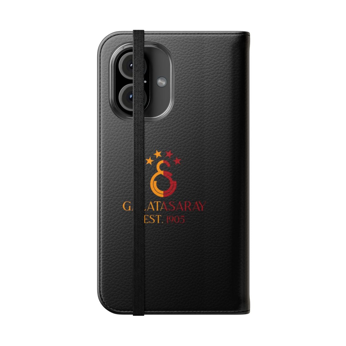 Galatasaray-themed flip phone case in team colors - Folded Front